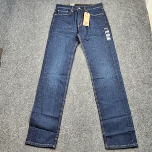 Levis 505 Jeans Mens 32x36 Blue Dark Wash Stretch Straight Leg Denim Casual